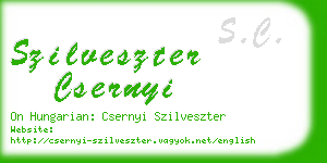 szilveszter csernyi business card